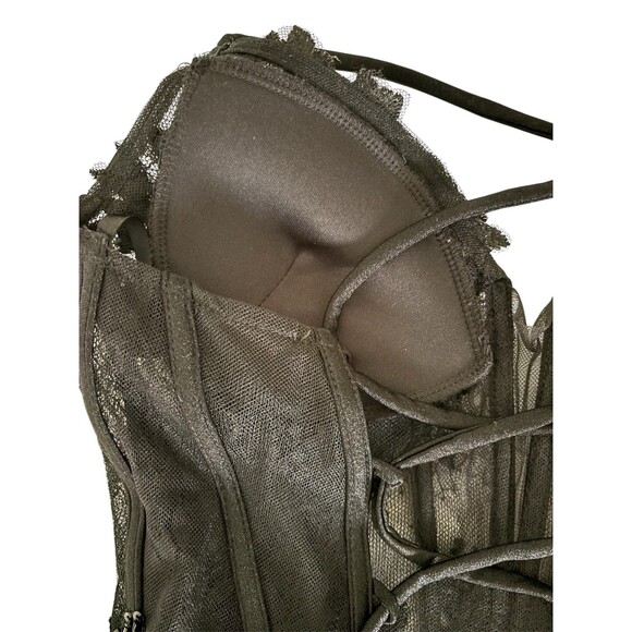 Windsor Millie Satin Sequin Lace-Up Mini Homecoming Formal Black Dress XS NEW - Picture 10 of 11